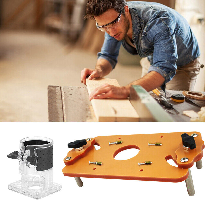 Woodworking Trimmer Router Balance Board Circle Milling Jig (Board+Cover) Newly