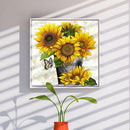 5D DIY Diamond Painting Kits Full Round Drill Sunflower Bouquet Mosaic Pict