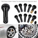 TR413 Snap-in Rubber Tubeless Tire Valve Stems for Car Motorcycle (10pcs) Newly