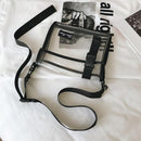 Clear Transparent PVC Shoulder Messenger Bag Boys Girls Unisex Square Casual Cro