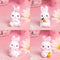 Desktop Rabbit Decoration Adorable Tabletop Cake Topper Easter Bunny Ornament
