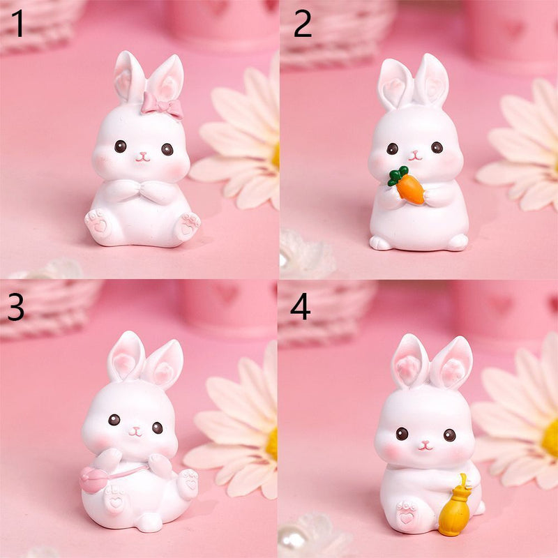 Desktop Rabbit Decoration Adorable Tabletop Cake Topper Easter Bunny Ornament