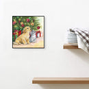 Christmas Cat Dog Pattern Acrylic Drawing DIY Oil Paint by Numbers Home Dec