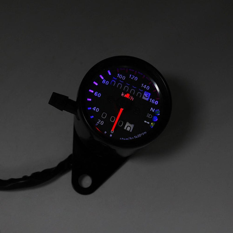 Universal Motorcycle Speedometer Odometer with Turn Signal Headlight Indica