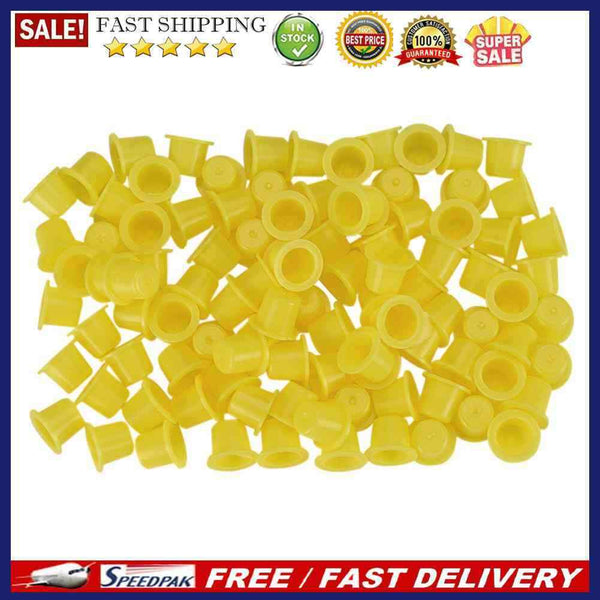 Disposable Tattoo Pigments Cups Caps Permanent Makeup Ink Cups (100pcs)