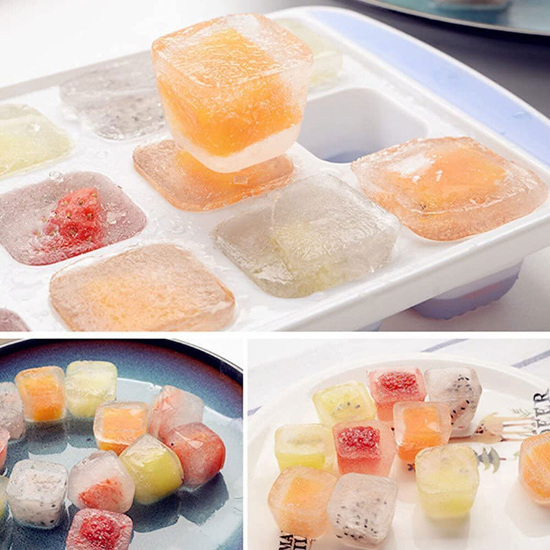 Ice Cube Trays - Easy Release 3 Pack Stackable Ice Molds BPA Free for Whiskey