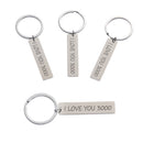 I Love You 3000 Unique Keychain Key Ring Gift for Lovers Couples Wife Girlfriend