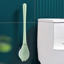 Wall Mounted Toilet Brush with Holder Long Handle Bathroom Cleaner (Green) Newly