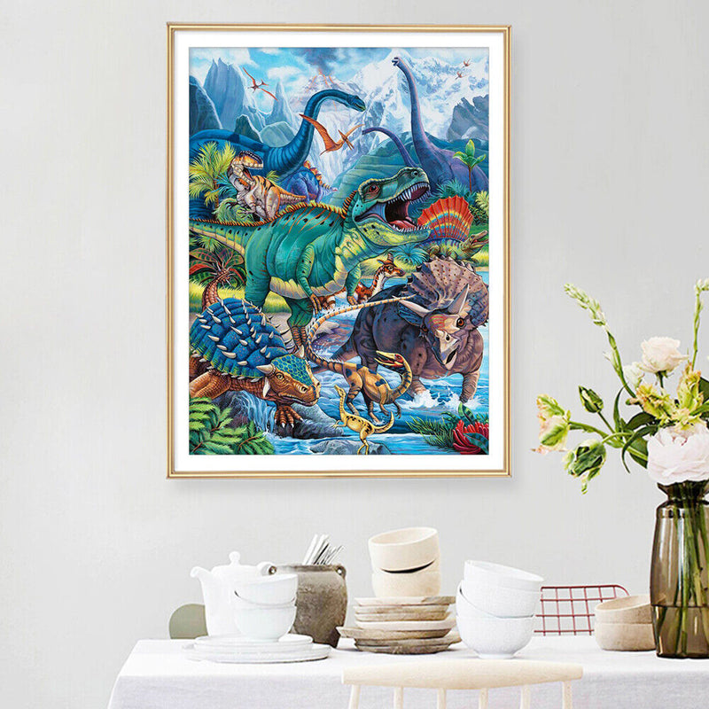 Dinosaur DIY Diamond Painting Kits Full Square Drill Rhinestone Picture Wal