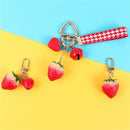 Cute Bells Fruit Shape Love Heart Key Holder Buckle Keyring Strawberry Keychain