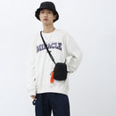 Unisex Nylon Crossbody Bag Street Hip Hop Shoulder Small Phone Pack (Black)