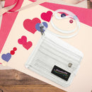 Glitter Transparent ID Card Holder PVC Folding Wallet Women Business Card Pur