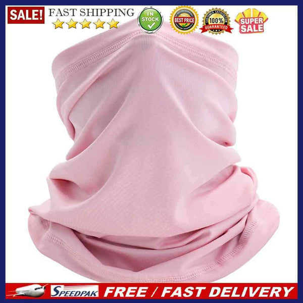 Cycling Pure Color Face Cover Riding Sunscreen Scarf Outdoor Bandana (Pink)