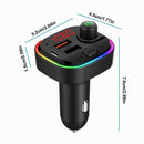 12V/24V Bluetooth FM Transmitter Radio MP3 Wireless Car 7Y6T Adapter USB Z8B5