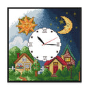 14CT Stamp Cross Stitch Canvas Day and Night Needlework Embroidery (G356)