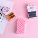 Cat Paw Magic Wipe Pot Washing Wash Cleaning Sponge Brush Wavy Thick