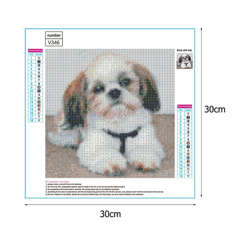 5D DIY Full Drill Diamond Painting Sad Puppy Cross Stitch Embroidery Rhinestones
