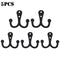 5x Double Robe Hook Heavy Duty Coat Hooks Wall Mounted for Hat hardware#