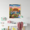 Quirky Treehouse Oil Painting by Number Set, Frameless Drawing Picture, Wall Decor