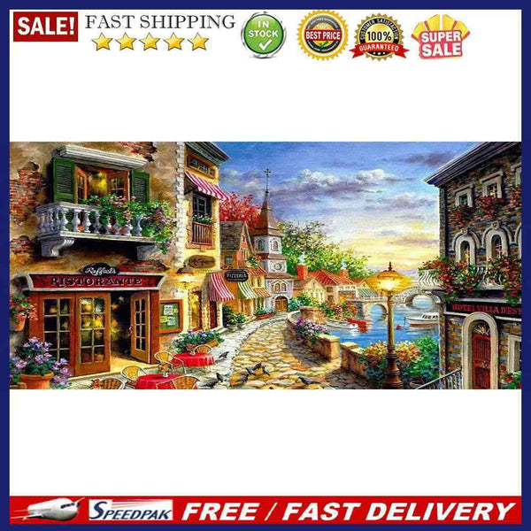 Spot Drill Handicraft Full Drill Diamond Painting Streetscape Mosaic 80x40CM