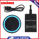 Black Qi Wireless Charger Pad Receiver + USB Cable Charge
