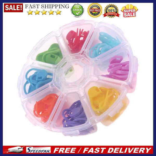 104pcs/Box 8 Colors Knitting Accessories Crochet Locking Stitch Markers