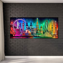 Colorful Famous Buildings Oil Paint By Numbers Kits DIY Handpainted Picture