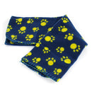 Cat  Puppy Soft Warm Fleece Paw Print Pet Blanket Car Mat rug