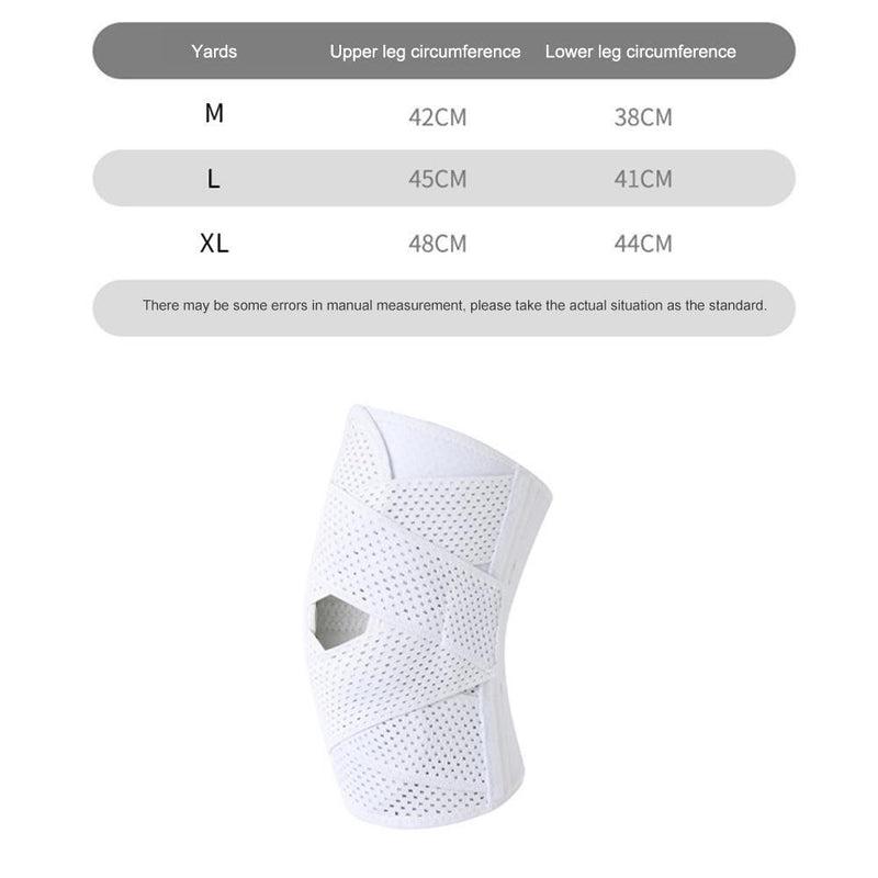 Knee Support Arthritis Injuries Basketball Compression Knee Brace (White XL