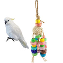 Colorful Rattan Ball Wood Bird Cage Decor Parrot Chewing Stand Swing Pet Pr