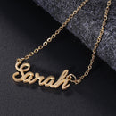 Unisex Women Men Name Collar Chain Nameplate Pendant Necklace Gift (Sarah) Newly