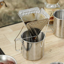 Folding Coffee Filter-Stainless Steel Coffee Powder Stand for Picnic Hiking