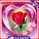 5D DIY Full Square Drill Diamond Paint Heart Rose Mosaic Rhinestone Drawing Kit