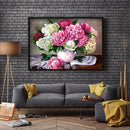 Diamond Painting Flower Round Rhinestone Wall Picture Decor