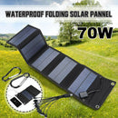 Travel Camping Phone Charger Folding USB 70W Power Charger Solar Panel