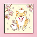 11CT 3 Strand Printed Full Embroidery Dog Rabbit Needlework DIY Cross Stitch Kit