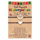 Mother Daughter Day Love Heart Charm Adjustable Bracelet Gift Card Wish Present: