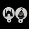 Pet Eid Mubarak Coffee Spray Stencils Cookie Cake Mold Mubarak Ramadan Q9V1