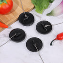 Silicone Round Drain Cover With Chain Bathtub Stopper Sewer Water Sink Plug