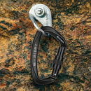 25KN D-ring Carabiner Rock Climbing Lock Mountaineering Equipment (Black)