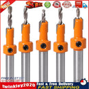 Woodworking Countersunk Drill Cone Drill Counterbore Drill Bit (5pcs/set) Newly