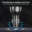4 Ports USB QC3.0 Charger 50W 7A Auto Fast Charging Adapter in Car (Black) Newly