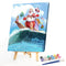 Surfing Santa Claus Frameless Picture Oil Paint By Numbers Hand Painted Picture