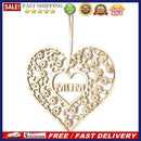 Creative Love Heart Hollow Wood Plaque Pendant Mothers Day Hanging Ornament Craf