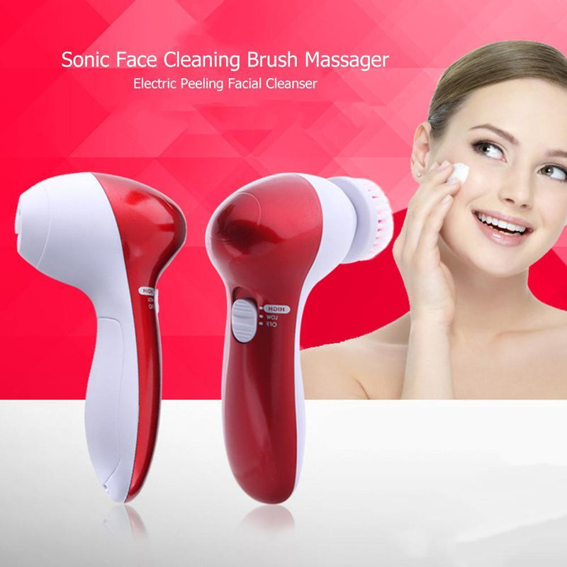 6"" 1 Sonic Vibration Massager Face Cleaning Brush Exfoliating Facial Cleaner