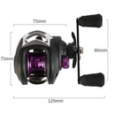 Bait Casting Reel Magnetic Brake 8kg Max Drag 7.2/1 Wheel (Purple Right) Newly