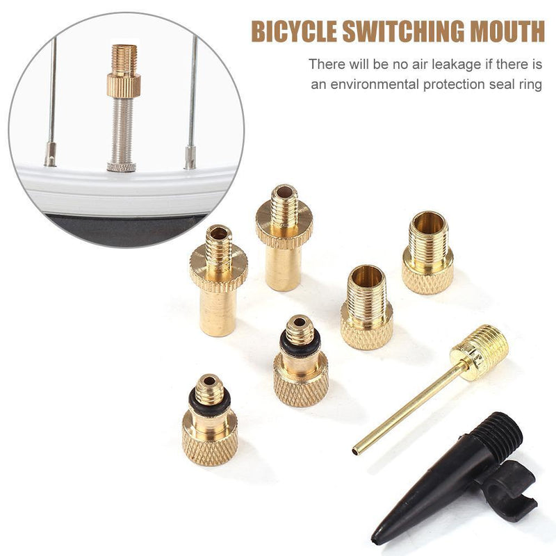 Outdoor Mountain Bike Accessory Bike Valve Adapter Set Tube Pump Air Compre