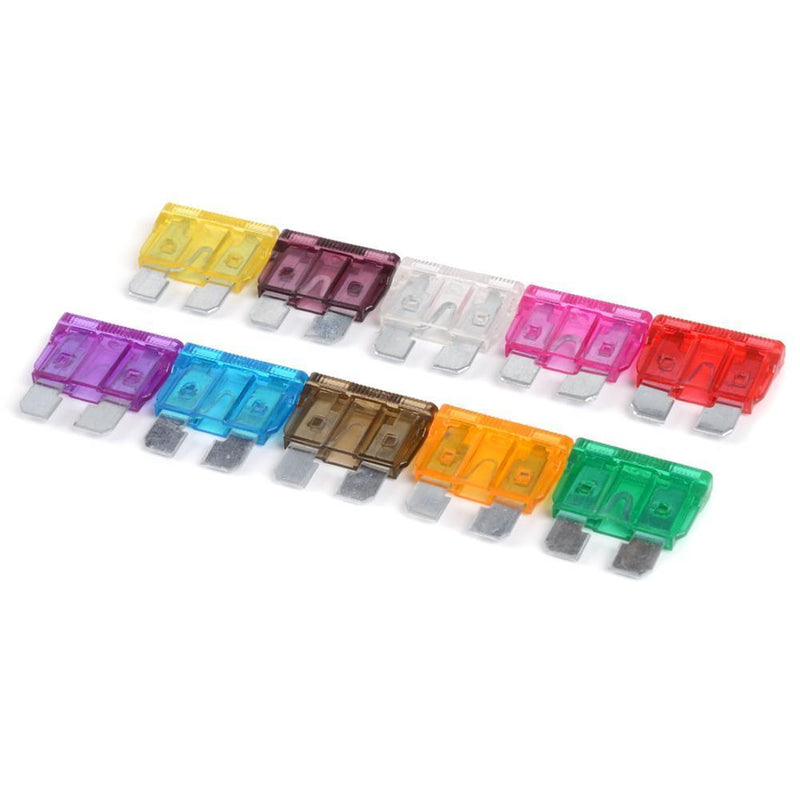 50pcs Medium Size Car Blade Fuse Assortment Auto Standard Fuse with Box+Clip