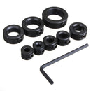 8pcs Universal Twist Drill Bit Depth Stop Collar with Hex Wrench Ring Positioner