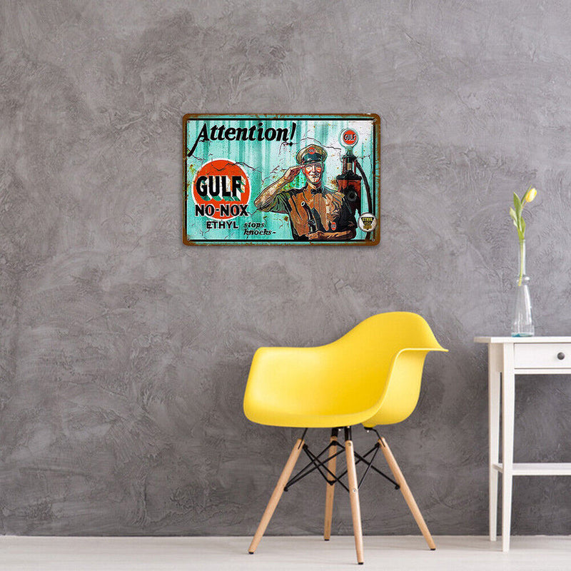 Advertising Characters Retro Plaque Metal Tin Painting Wall Art Poster (A)